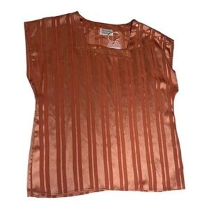 Personal Petites 90s Vintage Peach Blouse Sz 12